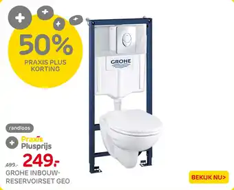 Praxis Grohe inbouw reservoirset geo aanbieding