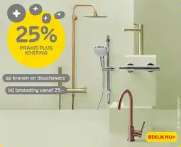 Praxis Op kranen en douchesets aanbieding