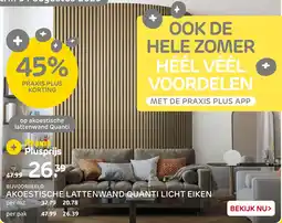 Praxis Akoestische lattenwand quanti licht eiken aanbieding