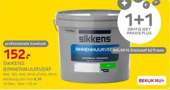 Praxis Sikkens binnenmuurverf aanbieding