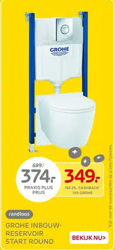 Praxis Grohe inbouw reservoir start round aanbieding