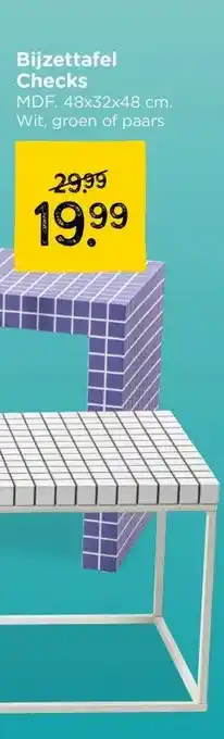 Xenos Bijzettafel Checks aanbieding