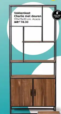 Xenos Vakkenkast Charlie met deuren aanbieding