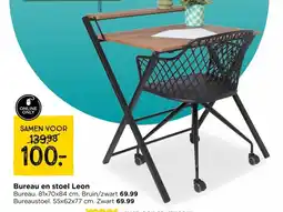 Xenos Bureau en stoel Leon aanbieding