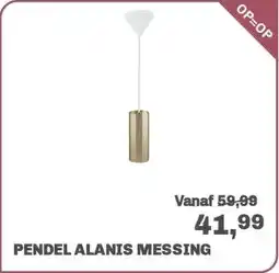 Trendhopper Pendel Alanis messing aanbieding