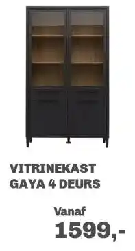 Trendhopper Vitrinekast Gaya 4 deurs aanbieding