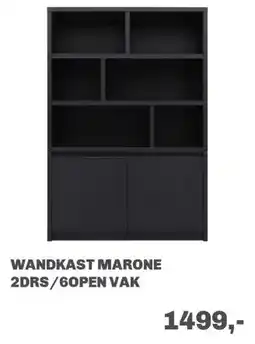 Trendhopper Wandkast Marone 2drs/6open vak aanbieding