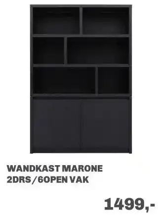 Trendhopper Wandkast Marone 2drs/6open vak aanbieding