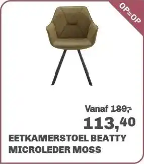 Trendhopper Eetkamerstoel Beatty microleder Moss aanbieding