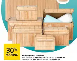 Xenos Opbergmand bamboe aanbieding