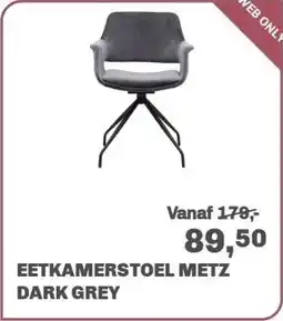 Trendhopper Eetkamerstoel Metz Dark Grey aanbieding