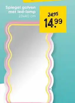 Xenos Spiegel golven met led-lamp aanbieding
