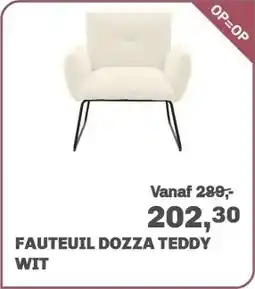 Trendhopper Fauteuil Dozza Teddy wit aanbieding