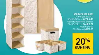Xenos Opbergers Leaf aanbieding