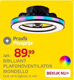 Praxis Brilliant plafondventilator mondello aanbieding