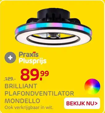 Praxis Brilliant plafondventilator mondello aanbieding