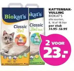 Ranzijn KATTENBAK- VULLING BIOKAT'S aanbieding