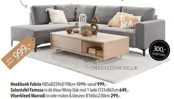 Pronto wonen Hoekbank Fabria aanbieding
