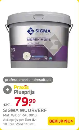Praxis Sigma muurverf aanbieding