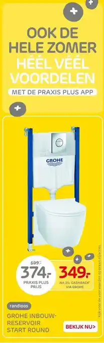 Praxis GROHE INBOUW- RESERVOIR START ROUND aanbieding