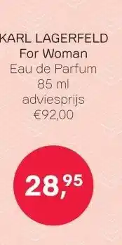 Pour Vous KARL LAGERFELD For Woman aanbieding