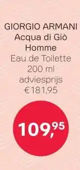 Pour Vous GIORGIO ARMANI Acqua di Giò Homme aanbieding