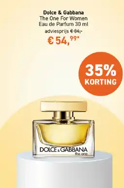 Mooi parfumerie Dolce & Gabbana The One For Women Eau de Parfum 30 ml aanbieding