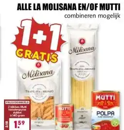 MCD Supermarkt ALLE LA MOLISANA EN/OF MUTTI aanbieding