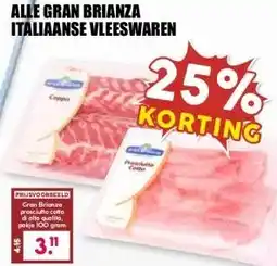 MCD Supermarkt ALLE GRAN BRIANZA ITALIAANSE VLEESWAREN aanbieding