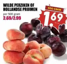 MCD Supermarkt WILDE PERZIKEN OF HOLLANDSE PRUIMEN aanbieding