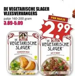 MCD Supermarkt DE VEGETARISCHE SLAGER VLEESVERVANGERS aanbieding