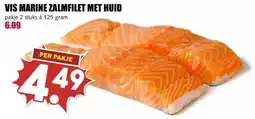 MCD Supermarkt VIS MARINE ZALMFILET MET HUID aanbieding