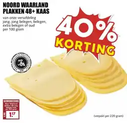 MCD Supermarkt NOORD WAARLAND PLAKKEN 48+ KAAS aanbieding