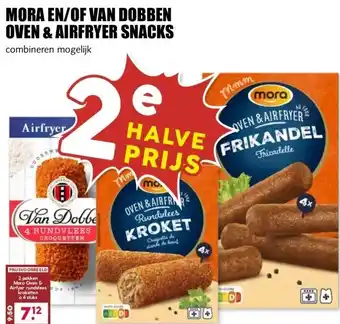MCD Supermarkt MORA EN/OF VAN DOBBEN OVEN & AIRFRYER SNACKS aanbieding