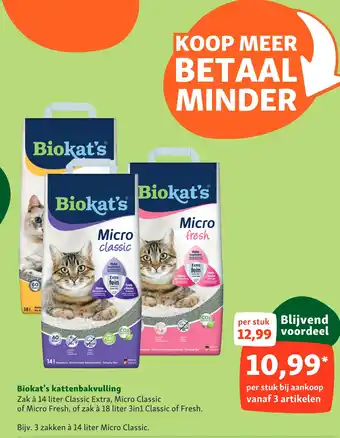 Maxi Zoo Biokat's kattenbakvulling aanbieding