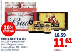 Makro Hertog Jan of Bud pils aanbieding