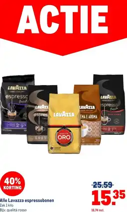 Makro Alle Lavazza espressobonen aanbieding