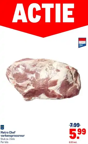 Makro Metro Chef varkensprocureur aanbieding