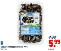 Makro Zeeuwse mosselen extra MSC aanbieding