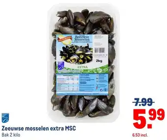 Makro Zeeuwse mosselen extra MSC aanbieding