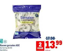 Makro Rauwe garnalen ASC aanbieding