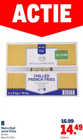 Makro Metro Chef verse frites aanbieding