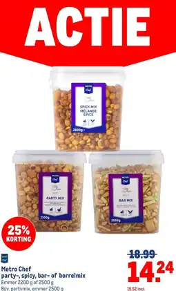Makro Metro Chef party-, spicy, bar- of borrelmix aanbieding