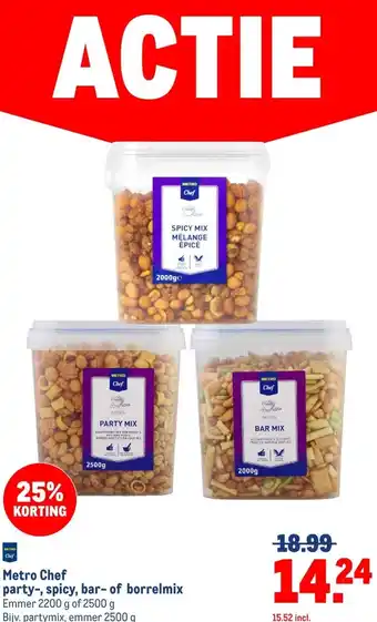 Makro Metro Chef party-, spicy, bar- of borrelmix aanbieding