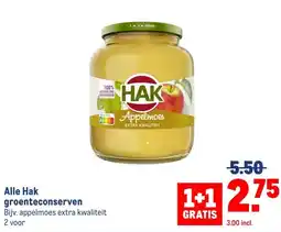 Makro Alle Hak groenteconserven aanbieding