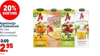 Makro Appelsientje of Dubbeldrank aanbieding