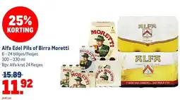 Makro Alfa Edel Pils of Birra Moretti aanbieding