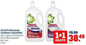 Makro Ariel Professional vloeibaar wasmiddel aanbieding