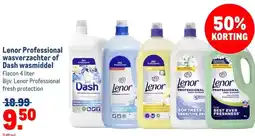 Makro Lenor Professional wasverzachter of Dash wasmiddel aanbieding
