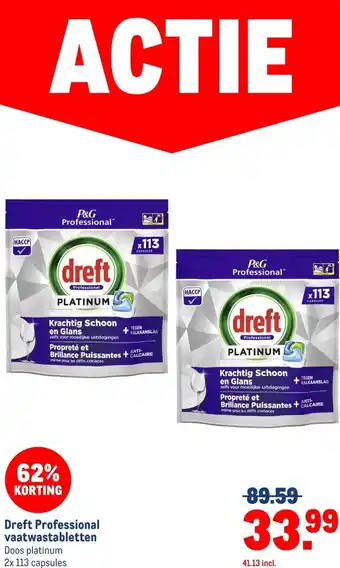 Makro Dreft Professional vaatwastabletten aanbieding